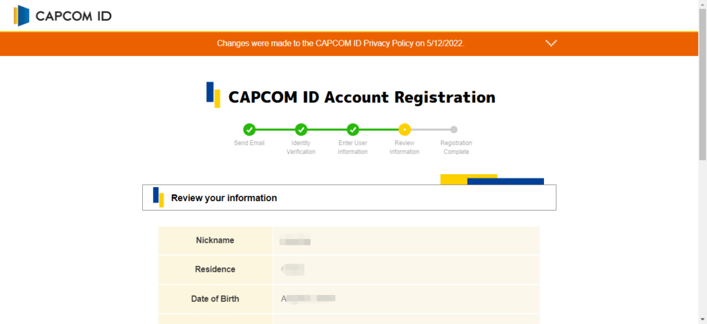 卡普空CAPCOM官网账号注册教程