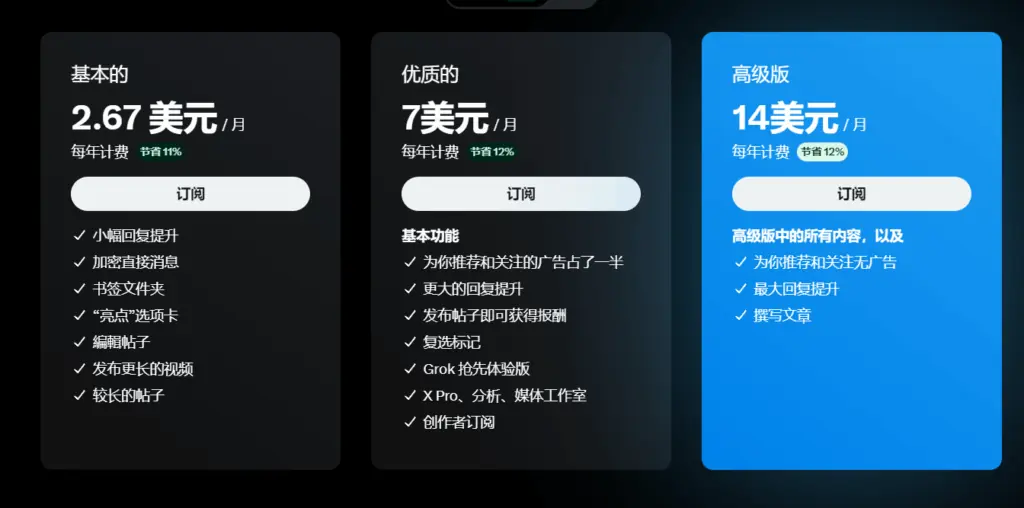 大陆用户如何轻松充值 X Premium 蓝标会员插图1 大陆用户如何轻松充值 X Premium 蓝标会员
