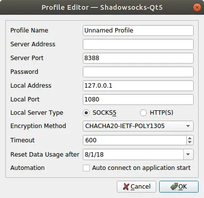 Shadowsocks 新手使用指南插图53 服务器设置